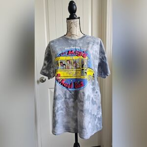 Scholastic Gray Tie-Dye T-Shirt with Magic School Bus